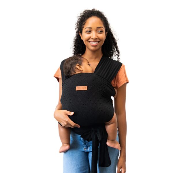 Moby- Portabebés Easy Wrap diseñado por Petunia Pickle Bottom - Ojo de Perdiz Negro