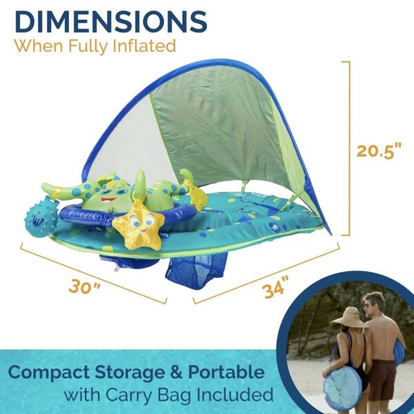 SwimWays Flotador Spring con toldo - Verde 9-24 meses