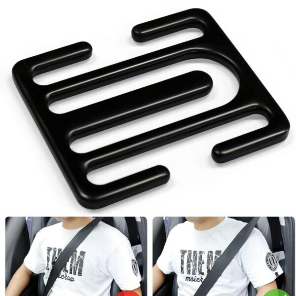 Clips para Cinturón de Seguridad Metal, Ajuste Universal - 2 piezas - Negro