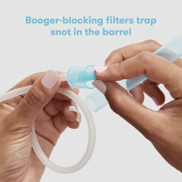 Frida Baby - Aspirador nasal NoseFrida The Snotsucker con 10 filtros adicionales y spray nasal salino totalmente natural porFrida Baby