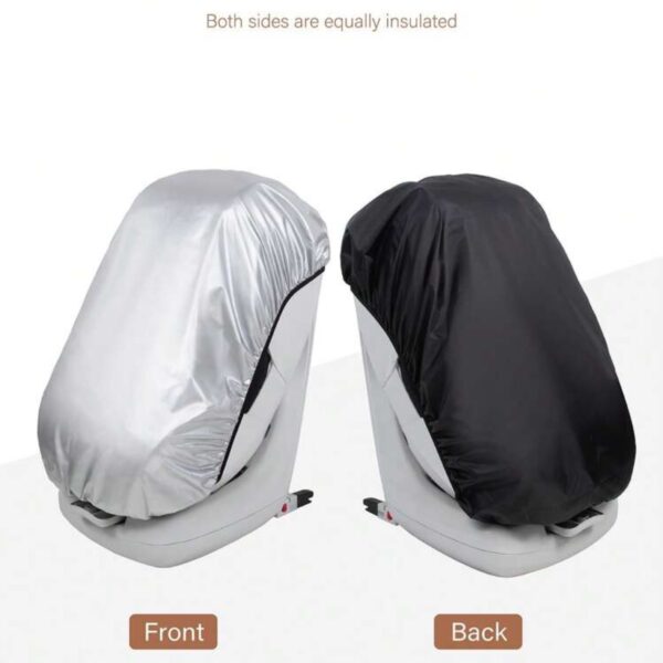 Funda Parasol para Silla de Auto de Bebé – Protección UV 99% Reversible, Color Gris y Negro