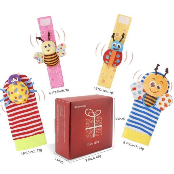 Bloobloomax - Set de regalo de juguetes sonajeros para bebé (0-12 m)