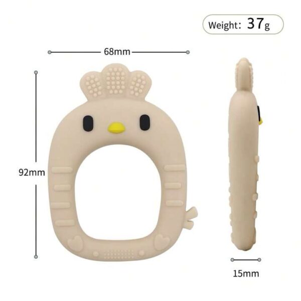 Juguete mordedor de pulsera - Pollito - Beige