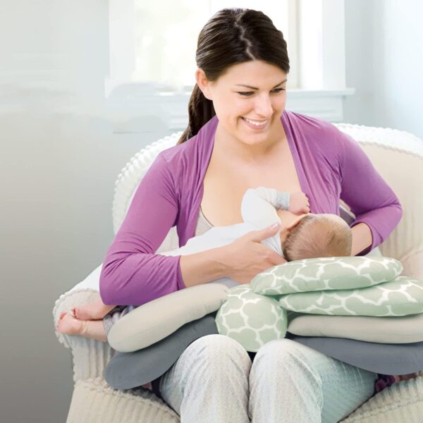 Almohada de lactancia ajustable, verde