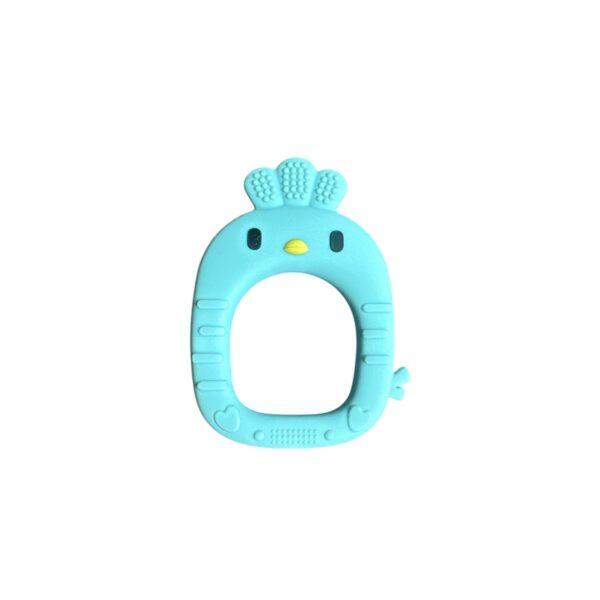 Juguete mordedor de pulsera - Pollito - Celeste
