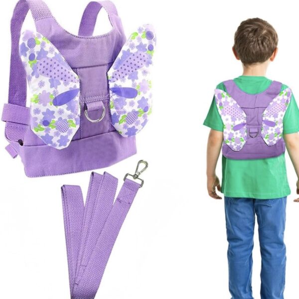 Arnés seguro para niños pequeños, estilo mochila, morado