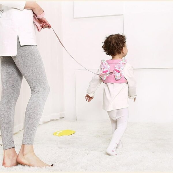 Arnés seguro para niños pequeños, estilo mochila rosado