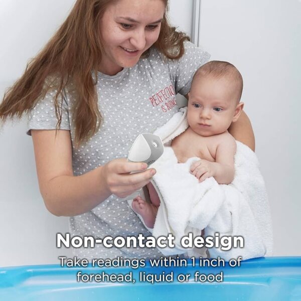 Motorola Care - Termómetro 3 en 1 para la frente del bebé, sin contacto, temperatura corporal, alimentos o líquidos, dispositivo clínico de mano para niños, adultos, sin contacto, lector rápido