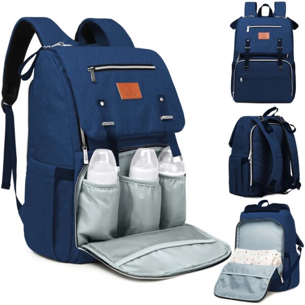 KeaBabies – Mochila pañalera Explorer, azul