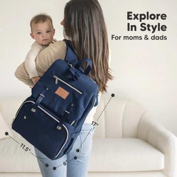 KeaBabies – Mochila pañalera Explorer, azul