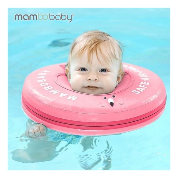 Mambobaby Flotador Aro de cuello para bebés de 0-12 m - rosado