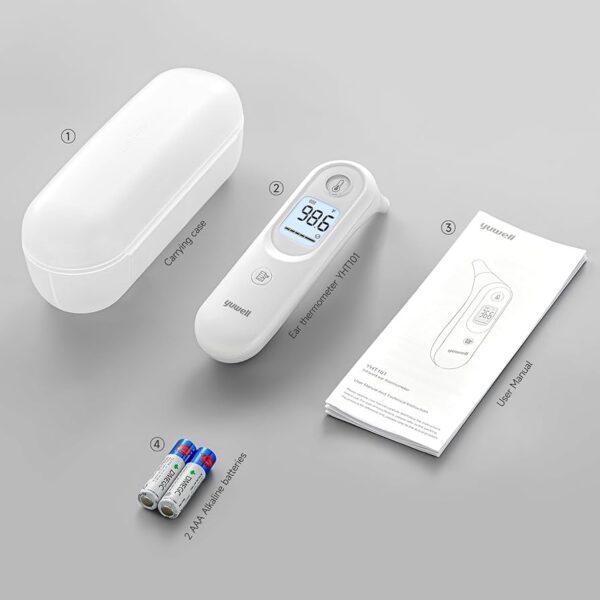 Yuwell – Termómetro digital de oído para bebés, niños y adultos | Rápido, suave y preciso