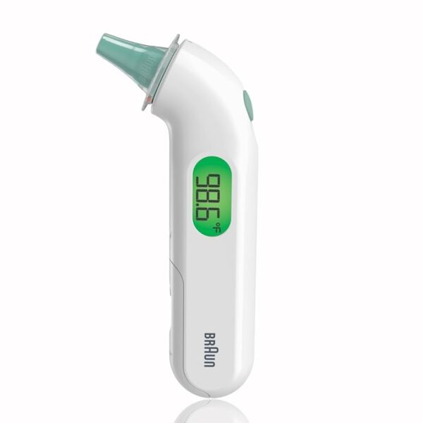 Braun ThermoScan 4 – Termómetro digital de oído con precisión profesional y guía por colores para bebés, niños y adultos