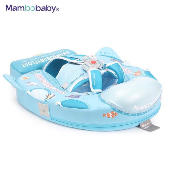 Flotador de Bebé Mambobaby con Cola antivuelco y toldo con protección solar UPF50+, No Inflable, 2 Posiciones de Nado, para bebés de 3-24 meses, submarino