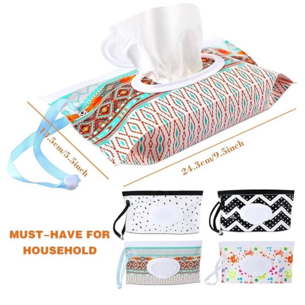 Set de 2 Dispensadores Portátiles de Toallitas Húmedas con Tapa – Bolsa Reutilizable de Viaje