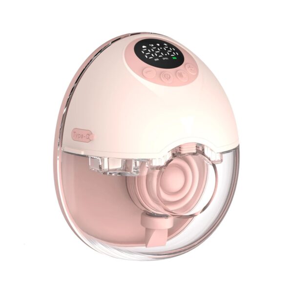 Extractor sacaleche eléctrico portátil MY381- 4 modos de estimulación y 12 niveles de potencia, silencioso y recargable, de 24mm con bridas de 21 y 19mm. 1 copa verde/rosa. Con estuche.