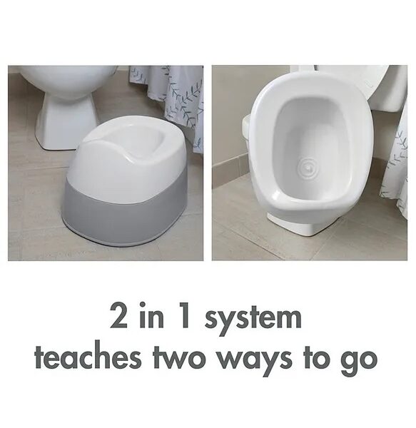 Entrenador 2 en 1: bacinilla y orinal con objetivo ajustable