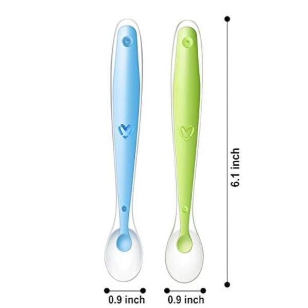 PandaEar – Cucharas de silicona para bebé, suaves y sin BPA (pack de 6)