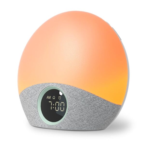 Momcozy – Reloj despertador con simulación de amanecer, 30 sonidos y luz nocturna regulable