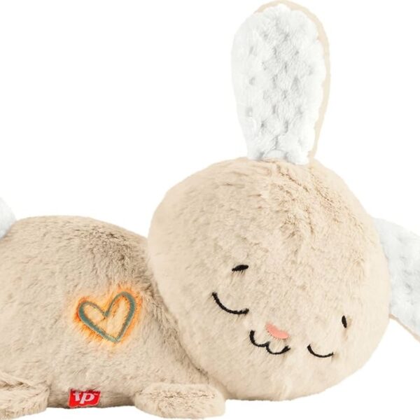 Fisher-Price – Conejito de peluche con máquina de sonido, luces y música para recién nacido