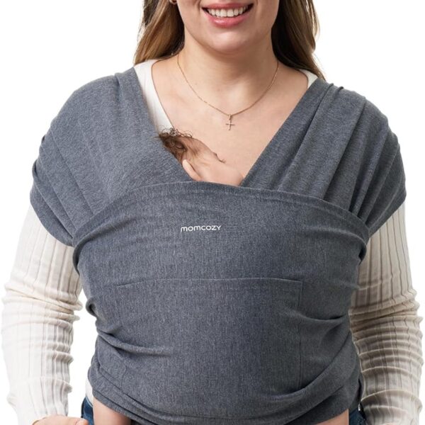 Momcozy Portabebés o cargador ajustable para recién nacidos a niños pequeños de 8 a 35 libras, color gris oscuro