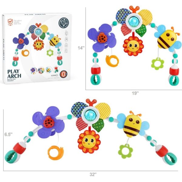Arco o movil de Juguetes para Cochecito y Cuna – Juguetes Sensoriales Colgantes Ajustables, Ideal para Bebés de 0 a 24 Meses