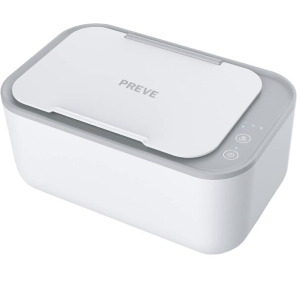Prevé- Calentador de Toallitas Húmedas para Bebé – Control Inteligente de Temperatura, 3 Niveles de Calor, Capacidad para 150 Toallitas, Diseño Antifugas