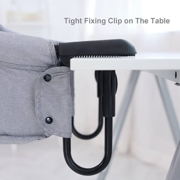 PandaEar Silla alta de mesa con gancho para bebé - Gris