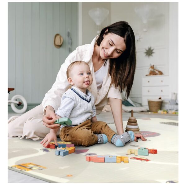 Alfombra de Juego Reversible y plegable – Diseño Animales del Bosque y Ositos (150x180cm)