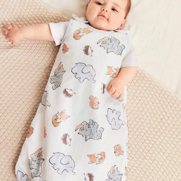 Saco de Dormir para Bebé o swaddle con Estampado de Animalitos
