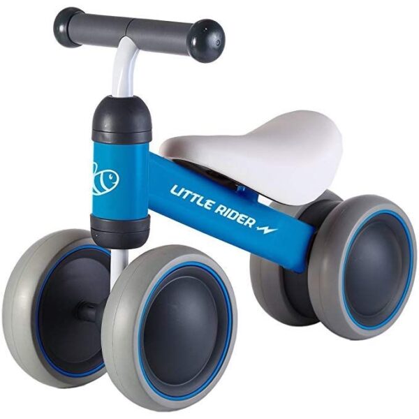 Little Rider- Bicicleta de balance y equilibrio azul para bebé de 12 a 24 meses