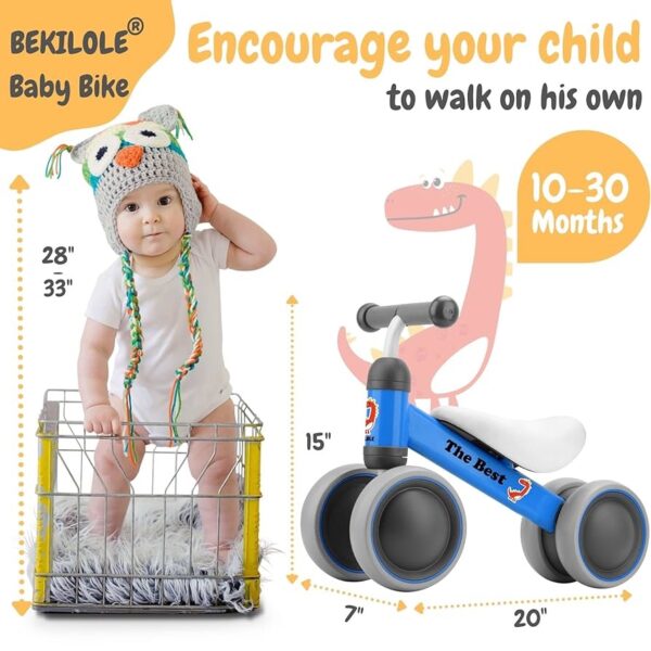 Little Rider- Bicicleta de balance y equilibrio azul para bebé de 12 a 24 meses