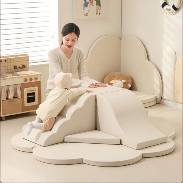 Set de juego de espuma, para escalar para Bebés, gimnasio– 4 Piezas con Tobogán y Escalón