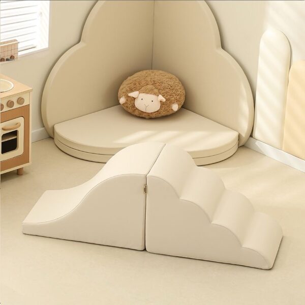 Set de juego de espuma, para escalar para Bebés, gimnasio– 4 Piezas con Tobogán y Escalón