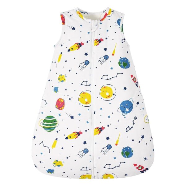 PHF Saco de dormir para bebé 0-6 meses, 100% algodón, 2.5 TOG, acolchado cálido con cremallera de 2 vías
