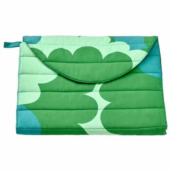 Cambiador portátil para bebé, plegable y lavable, con bolsillos de almacenamiento – verde, 70x35 cm