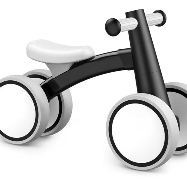 The Baby Club - Bicicleta de balance para bebé de 12 a 36 Meses - Ligera, Segura y Ergonómica - Juguete de Desarrollo para Niños y Niñas- Negra