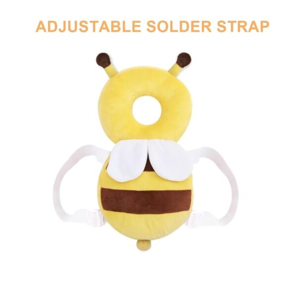 Protector de cabeza para aprender a caminar y gatear / mochila acolchada de seguridad, abeja amarilla