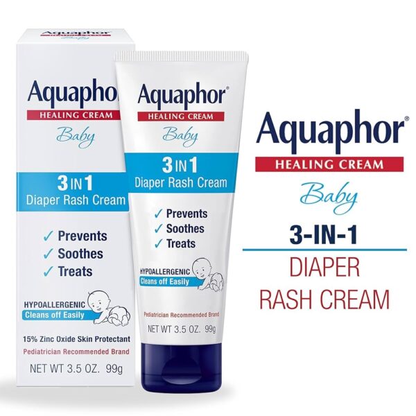 Aquaphor - Crema para sarpullido del pañal del bebé de 3.6 oz