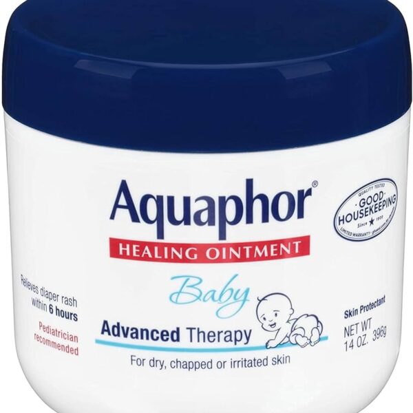 Aquaphor - Pomada curativa, protector para piel seca, agrietada e irritada, 14 onzas