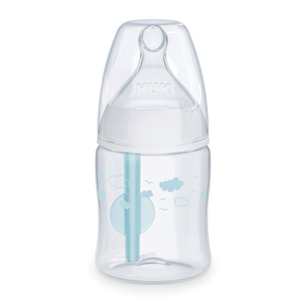 NUK – Biberón Smooth Flow Anti-Colic, 150 ml o 5oz, diseño Blue Clouds