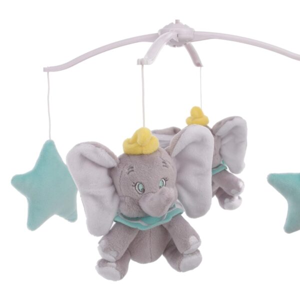 Disney Dumbo - Shine Bright Little Star Aqua, Móvil musical gris y amarillo, aguamarina, gris, amarillo