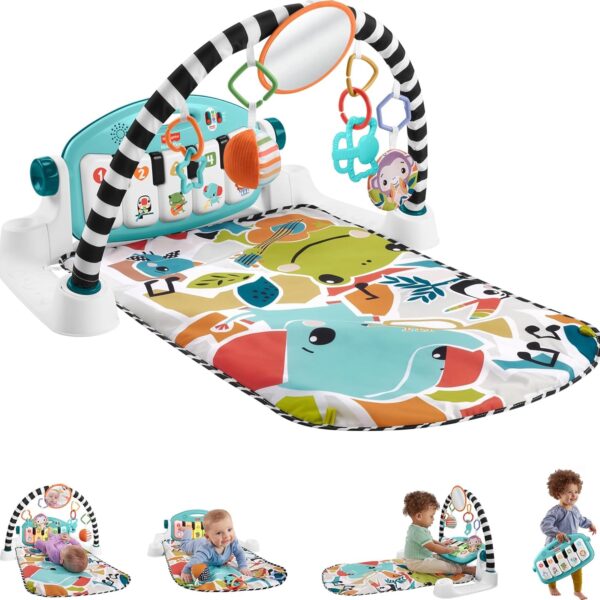 Fisher-Price Piano Musical verde para Bebés con Gimnasio y Sonajeros – Desde Recién Nacidos