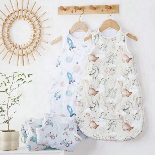 Saco de Dormir para Bebé con Broches Ajustables y Diseño de Ensueño - Dinosaurio 3-9 meses