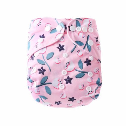 Pañal Reutilizable Ajustable (3-15 kg) con 2 Insertos Absorbentes - Rosas