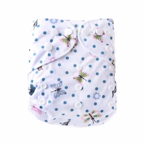 Pañal Reutilizable Ajustable (3-15 kg) con 2 Insertos Absorbentes - Mariposas