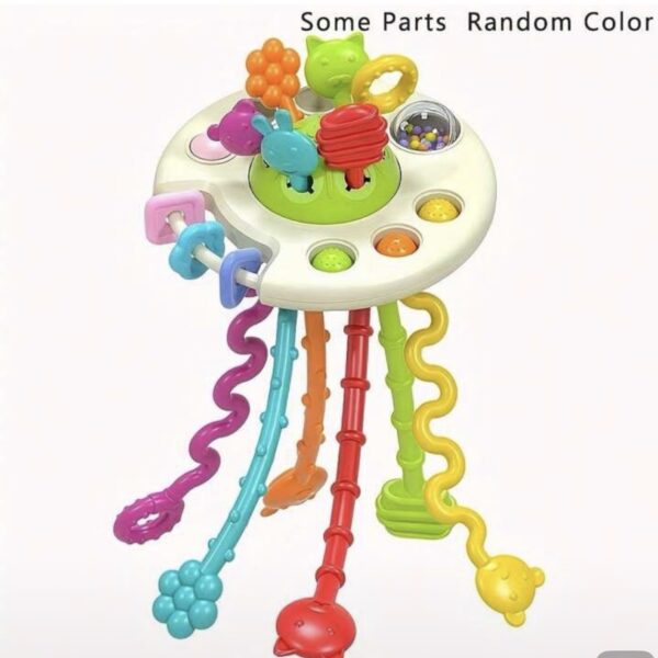 de Juguete Sensorial Montessori con Cuerdas – 1 Pieza, beige