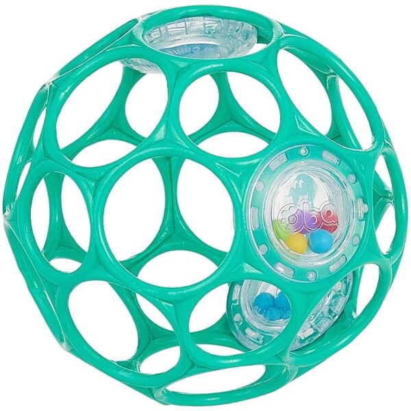 Bright Starts Oball Rattle – Juguete sonajero de fácil agarre para recién nacidos - Verde