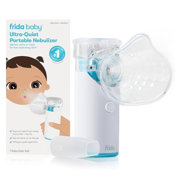 Nebulizador de mano ultrasilencioso con máscara y difusor – Para bebés, niños y adultos, alivio de congestión y gripe