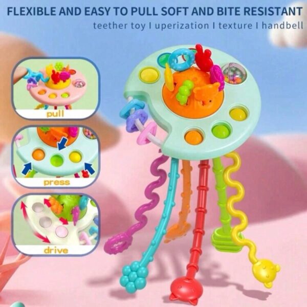 de Juguete Sensorial Montessori con Cuerdas – 1 Pieza, beige